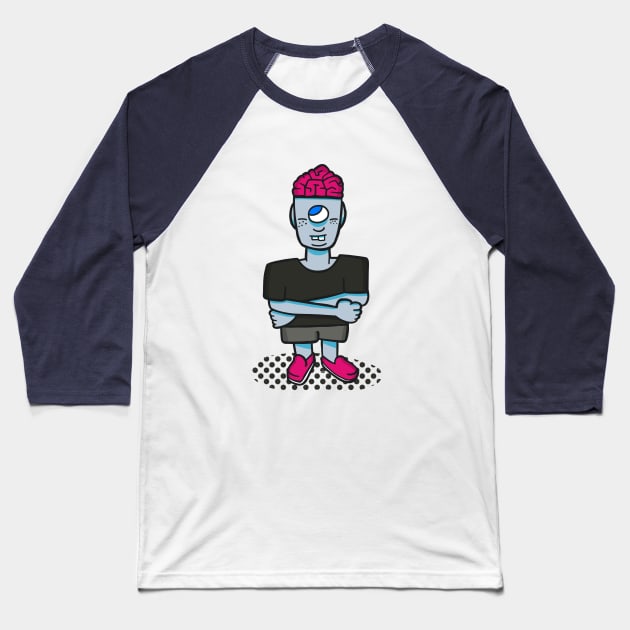 Smart Brains Baseball T-Shirt by chawlie